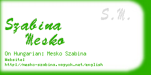 szabina mesko business card